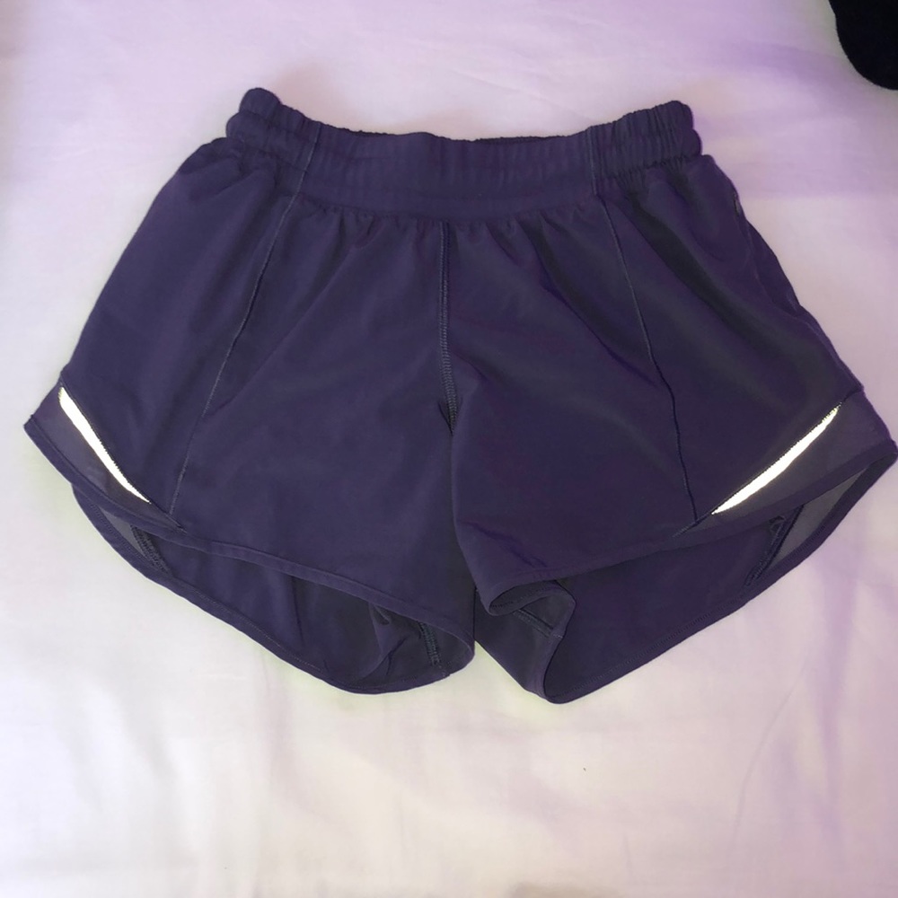Size 4 tall purple hotty hot lululemon shorts